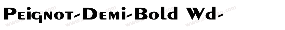 Peignot-Demi-Bold Wd字体转换